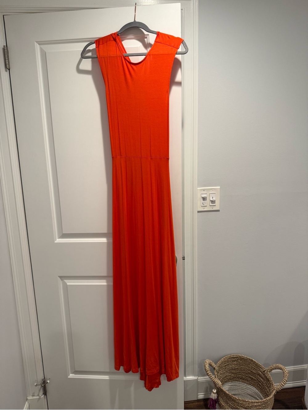 Kenneth Cole Bright Orange Sleeveless Maxi Dress